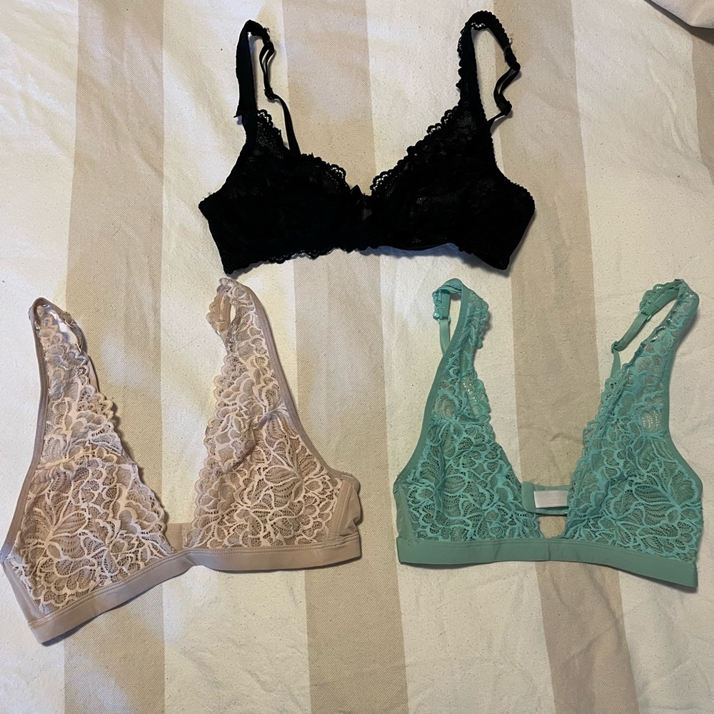 Bralettes lot of three